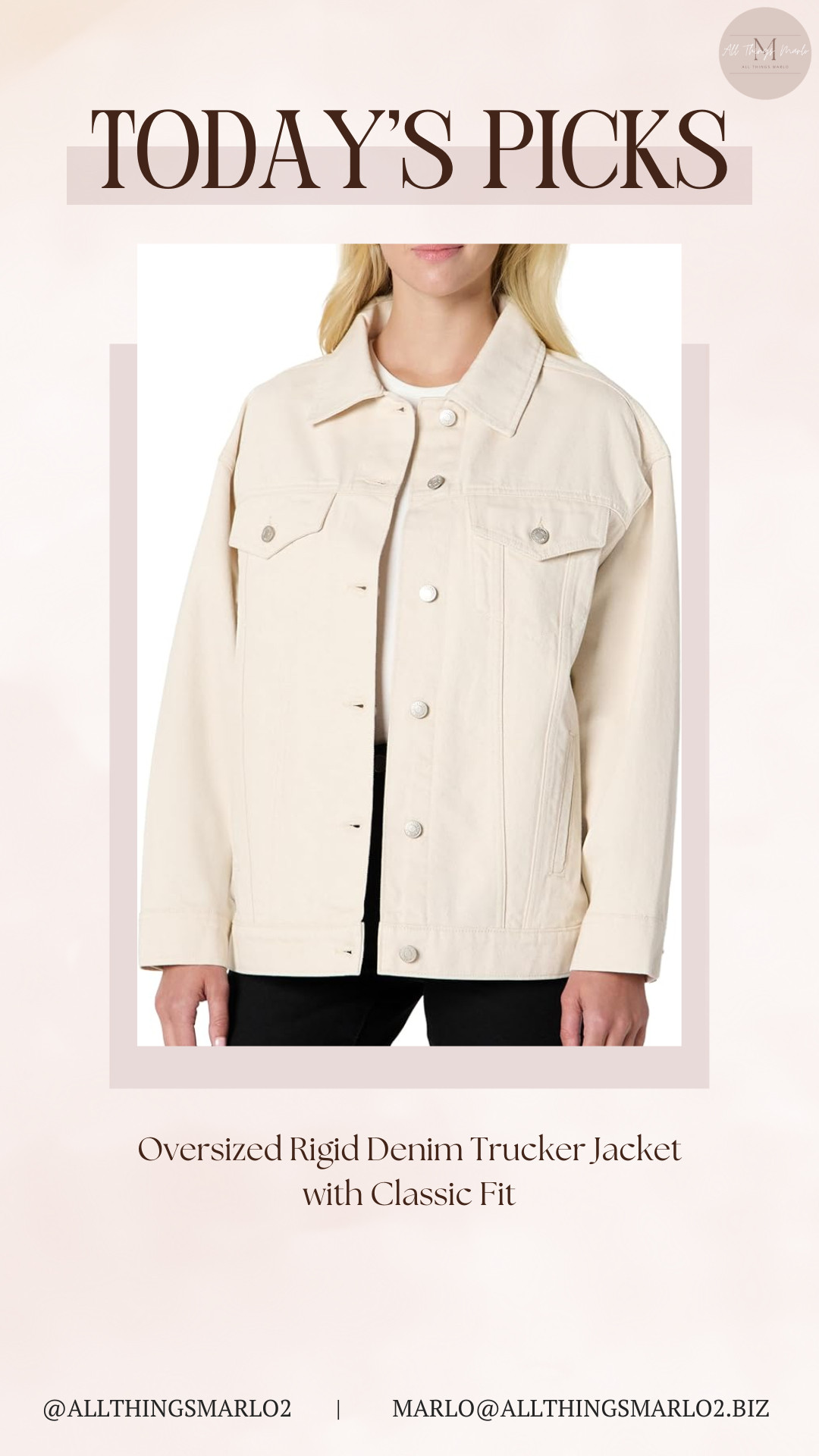 Oversized Rigid Denim Trucker Jacket with Classic Fit 

 #LTKootd #LTKWorkwear #LTKTravel