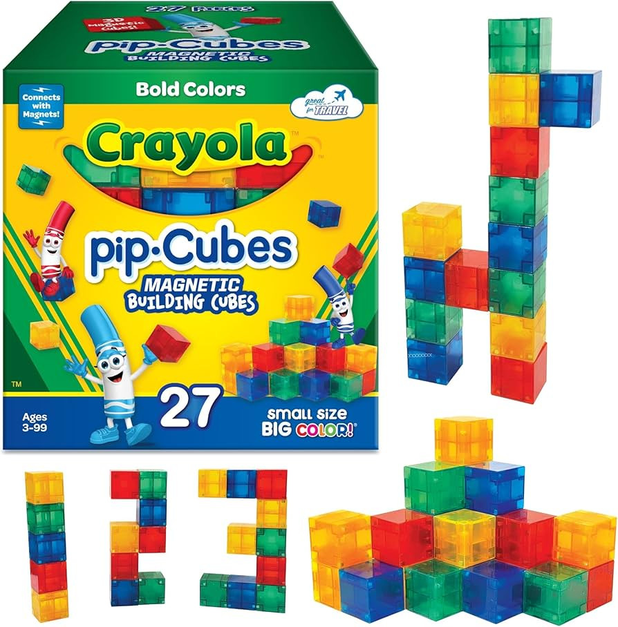 Crayola Bold Magnetic PIP Cubes, Mini Magnetic Blocks Playset, STEM & Montessori Building & Educa... | Amazon (US)