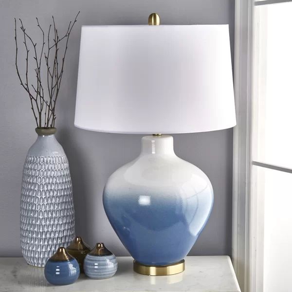 Audrina 30" Blue/White Table Lamp | Wayfair Professional