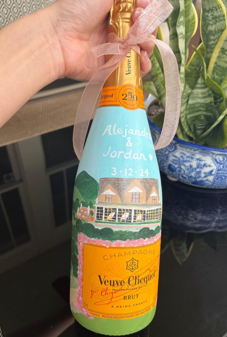 Custom Painted Champagne Bottles - Etsy | Etsy (US)