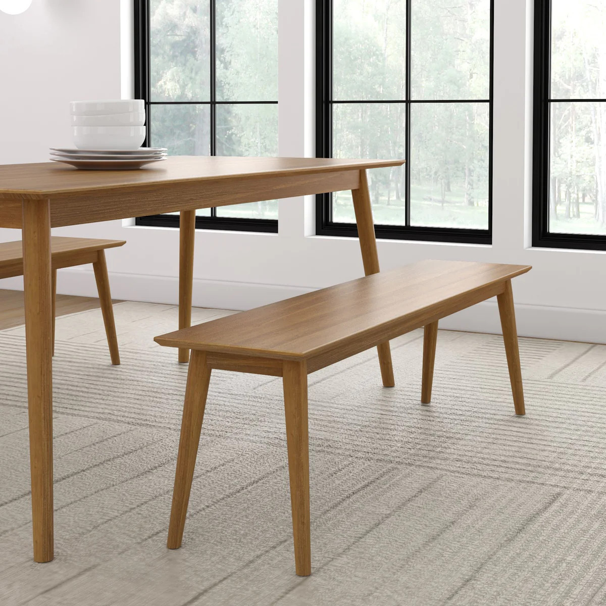 Mid-Century Modern Dining Bench - 59 | Plank+Beam