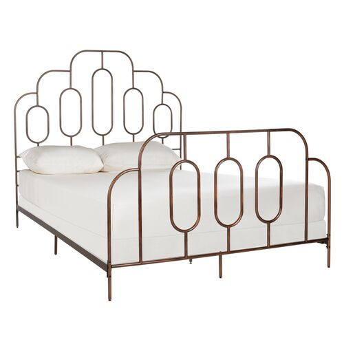 Sammie Retro Bed, Antique Bronze | One Kings Lane