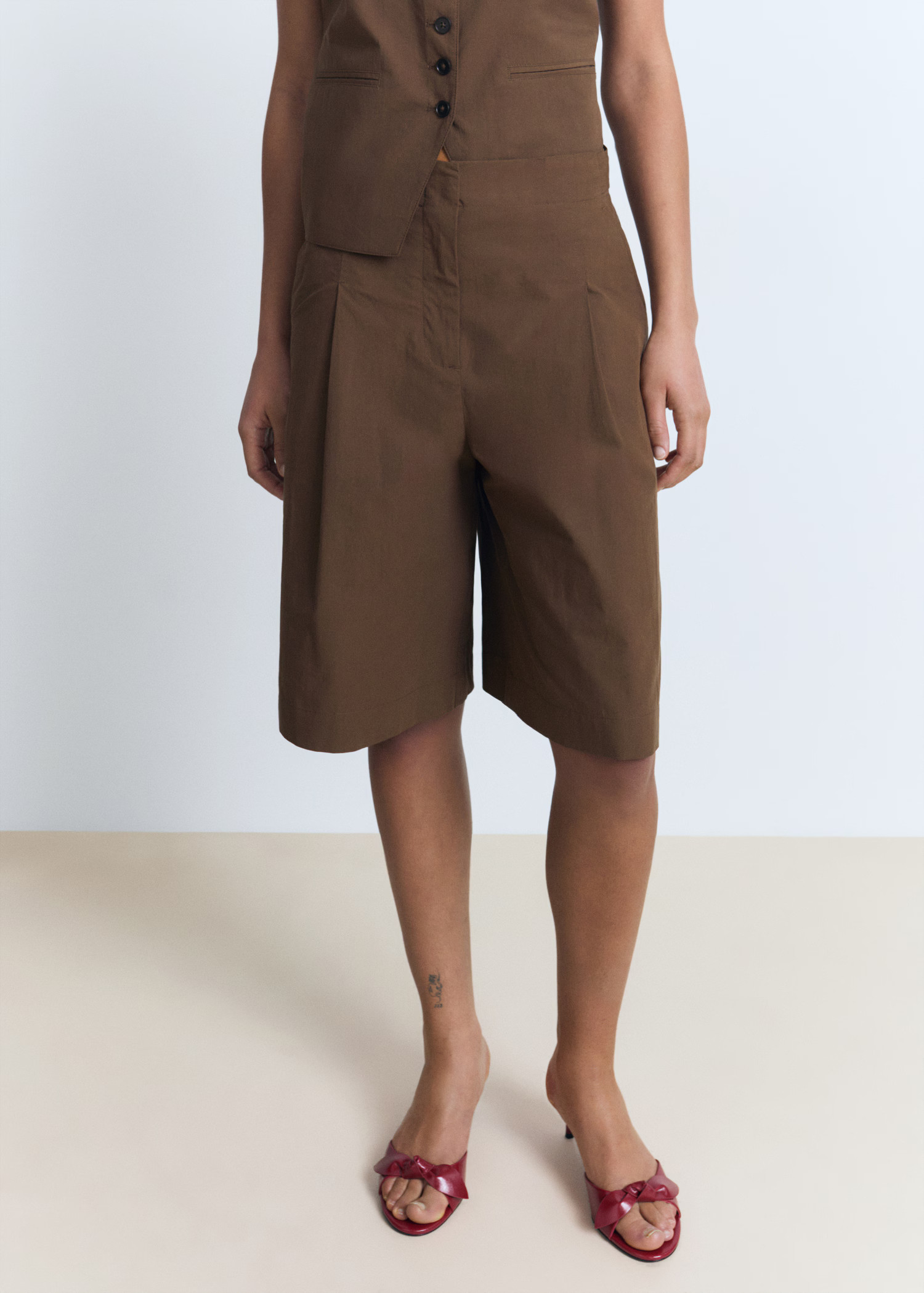 Cotton suit bermuda shorts | Mango (US/MX/AU)