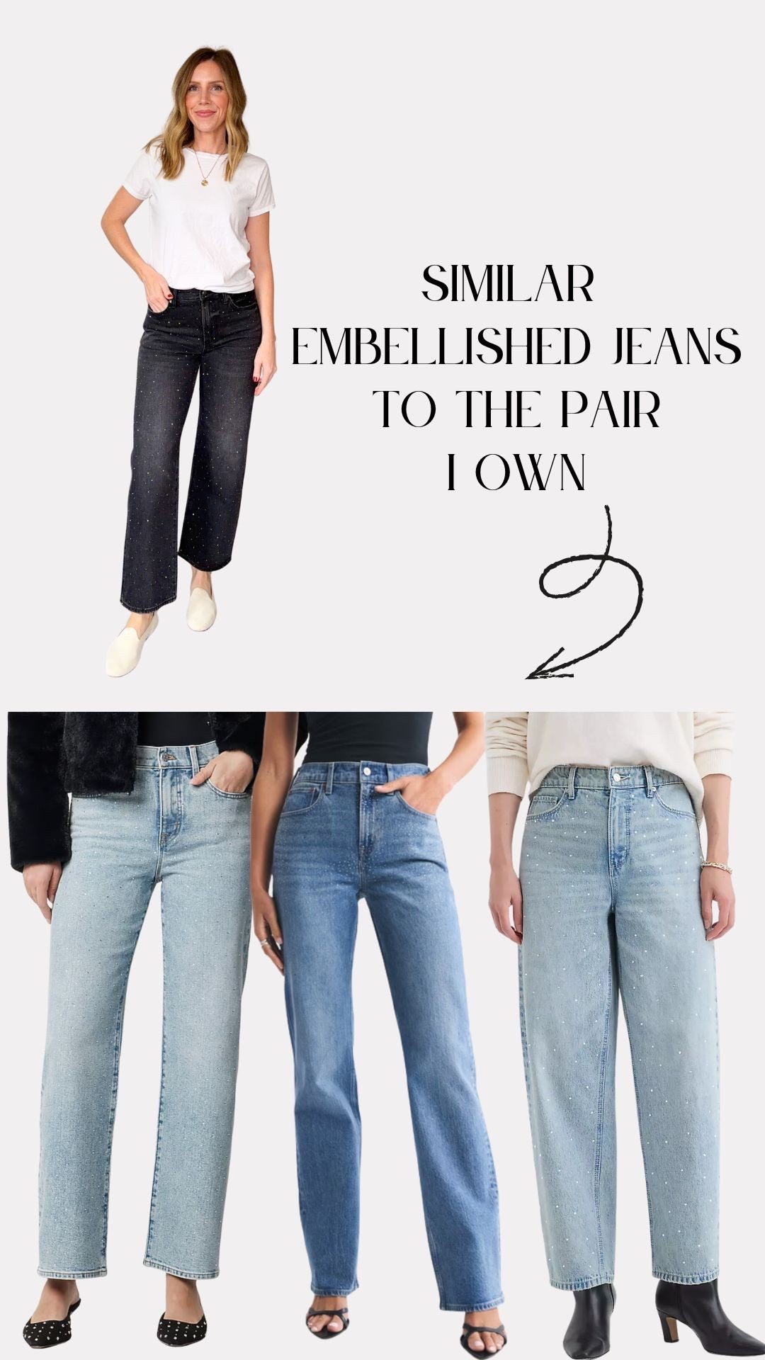 Loving the embellished jeans trend! 