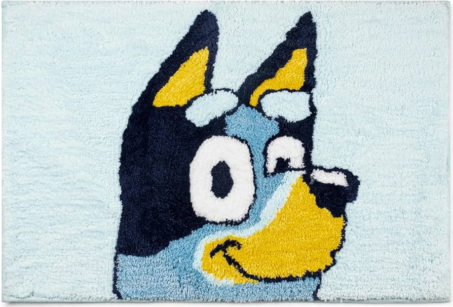 Jay Franco Bluey Kids Bath Rug - Soft, Non-Slip, Machine Washable, Blue Bathroom Mat 20 x 30 | Amazon (US)
