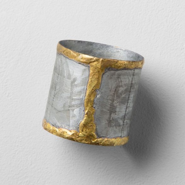Galvanized Metal Napkin Ring with Gold Welding - Hearth & Hand™ with Magnolia | Target