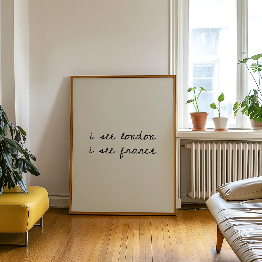 Printed I See London I See France, Hand-drawn Typography Poster, Vertical Print, Handwritten Font... | Etsy (US)