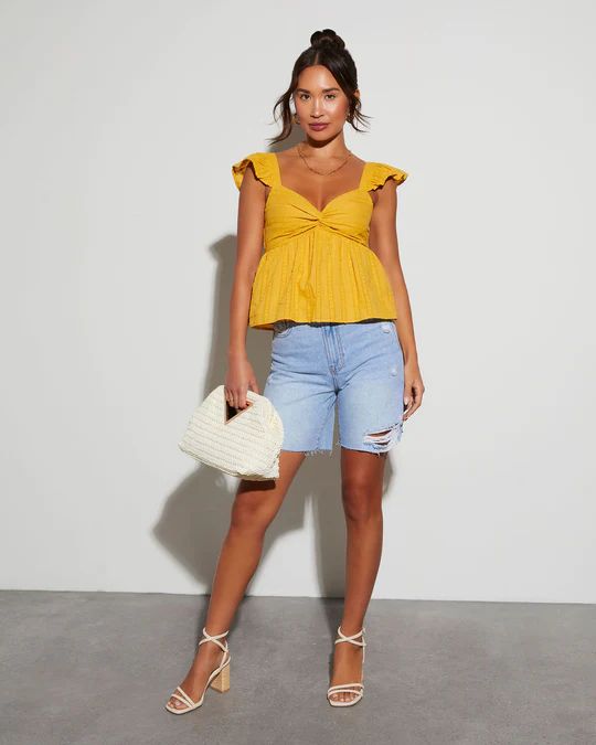Meredith Cropped Short Sleeve Top | VICI Collection