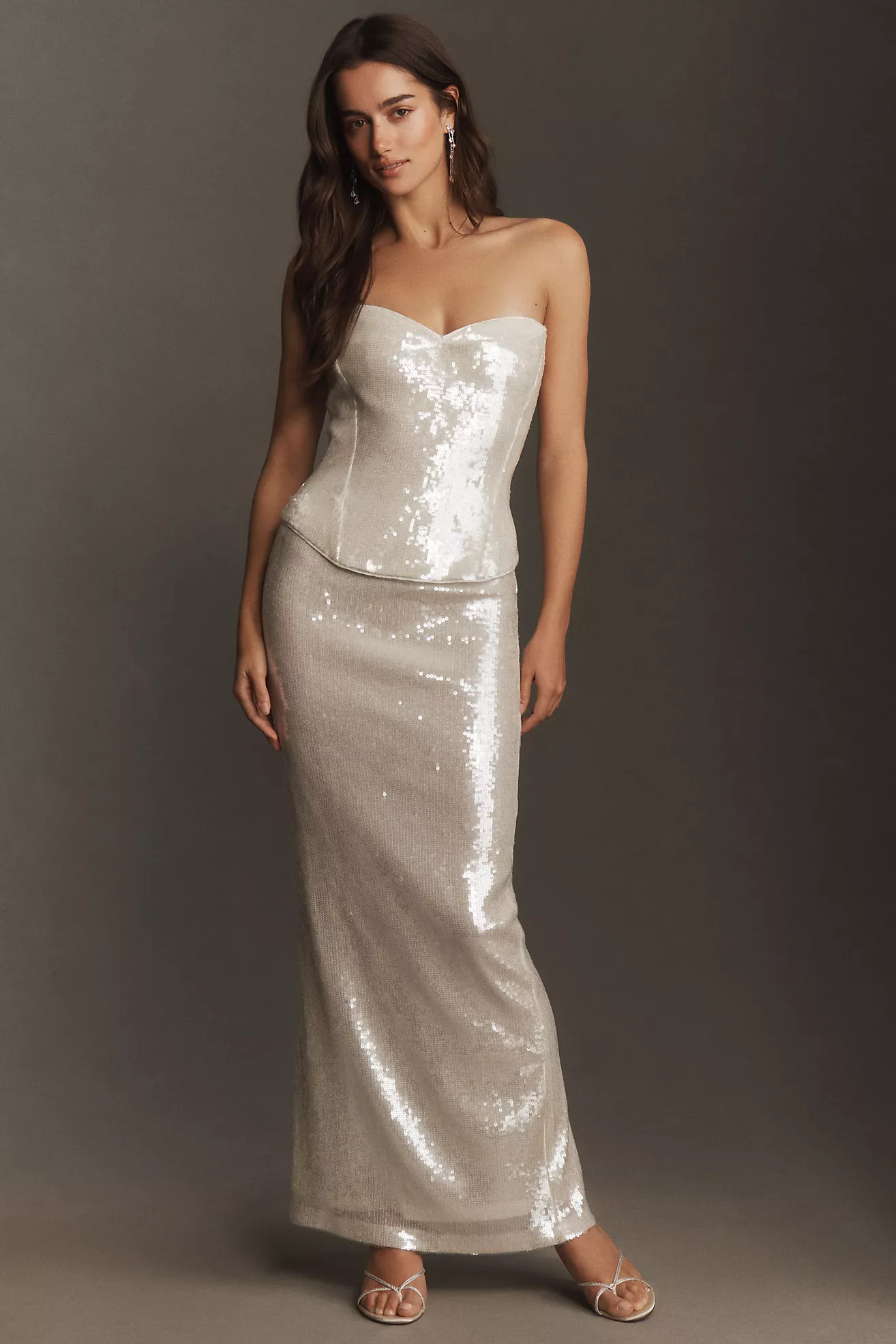 Mare Mare Sequin Shine Column Maxi Skirt | Anthropologie (US)