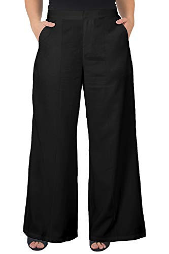Standards & Practices Women's Plus Size Black High Waist Wide Leg Pants Size 18 | Amazon (US)