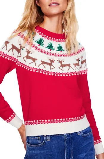 Edie Holiday Fair Isle Crewneck Sweater | Nordstrom