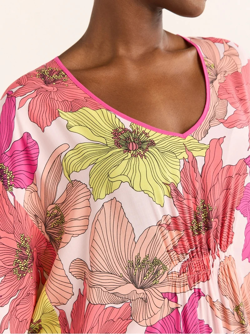 Joyspun Women’s Sleepwear Woven 46” Caftan Nightgown, S-4X | Walmart (US)