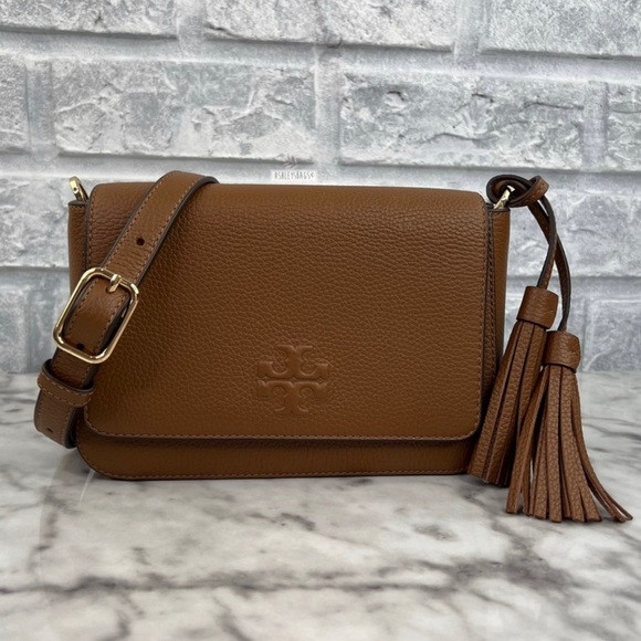 Tory Burch NWT Thea Web Flap Crossbody In Moose Brown NEW | Poshmark