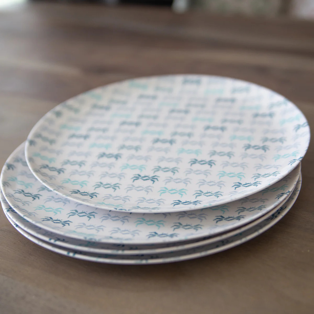 Florida Sand Crabs Melamine Dinner Plates | Honey + Hank