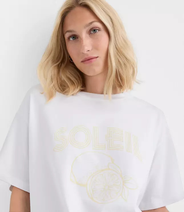 Soleil Oversized Jersey Modern Tee | LOFT
