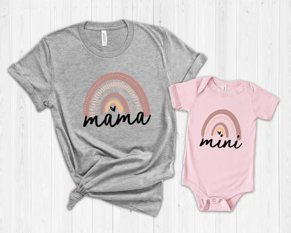 Mama And Mini Shirt Matching Mama Shirt Mini Shirt Mothers | Etsy | Etsy (US)