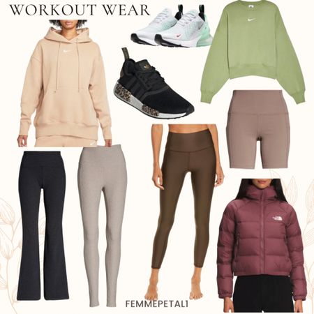 Cute workout outfits to get you motivated! Nike sweatshirt, alo leggings, flare leggings, north face coat, bike shorts, workout leggings, Nike hoodie 

#LTKshoecrush #LTKsalealert #LTKfit