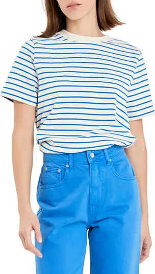 English Factory Striped Cotton Jersey Short Sleeve T-Shirt | Nordstrom | Nordstrom