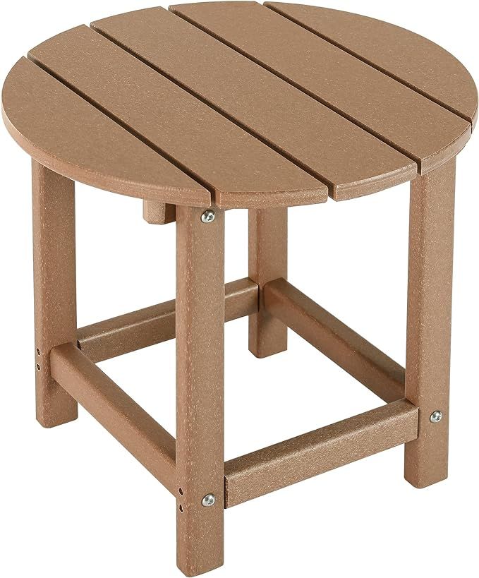 LZRS Round Adirondack Side Table End Table, Outdoor Side Tables for Patio, Backyard,Pool, Indoor ... | Amazon (US)