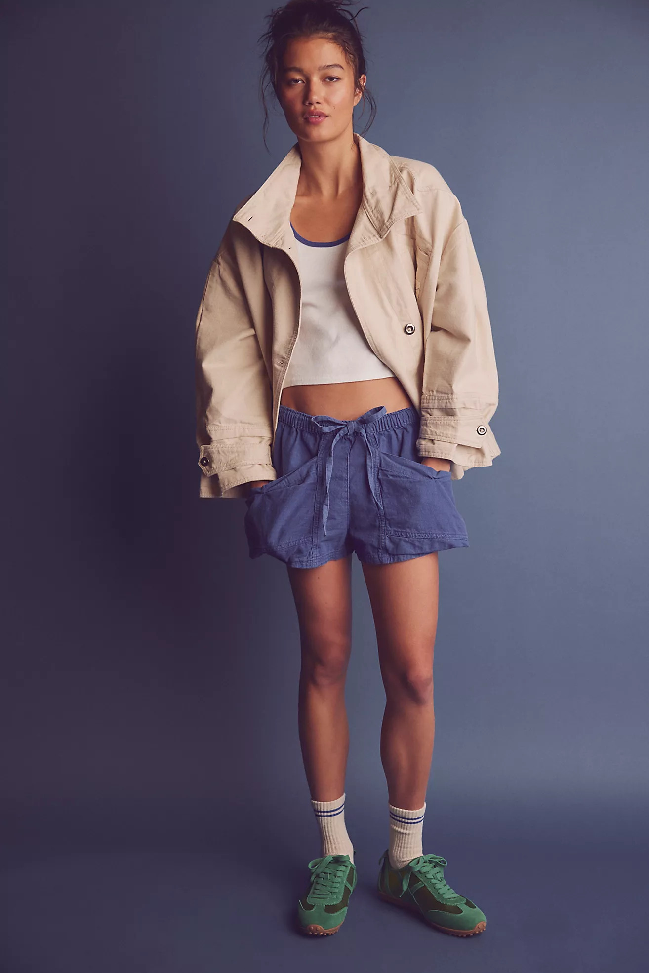Good Fortune Solid Cotton-Linen Shorts | Free People (Global - UK&FR Excluded)