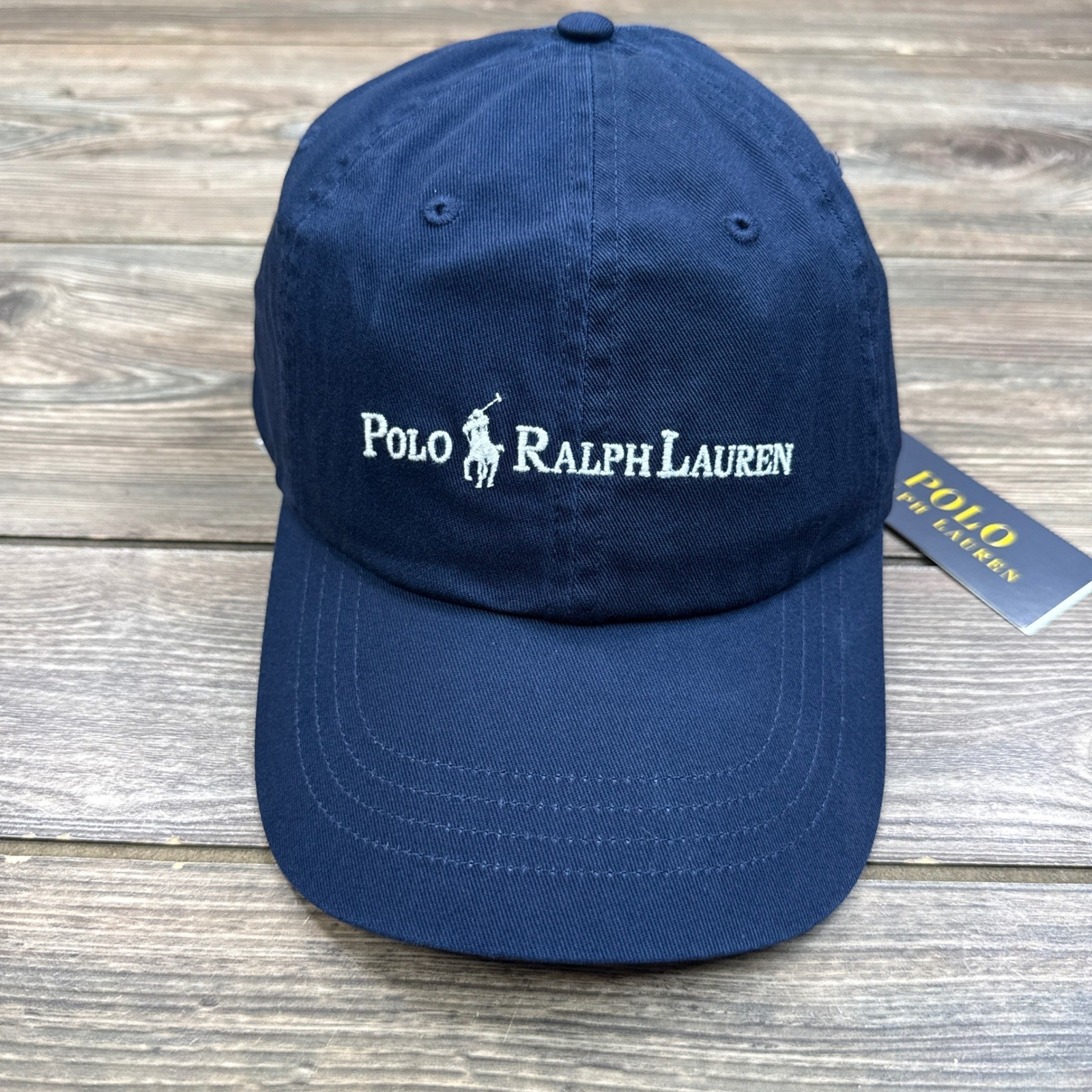 Polo Ralph Lauren Mens Baseball Cap Navy Blue Embroidered Logo NWT | eBay US