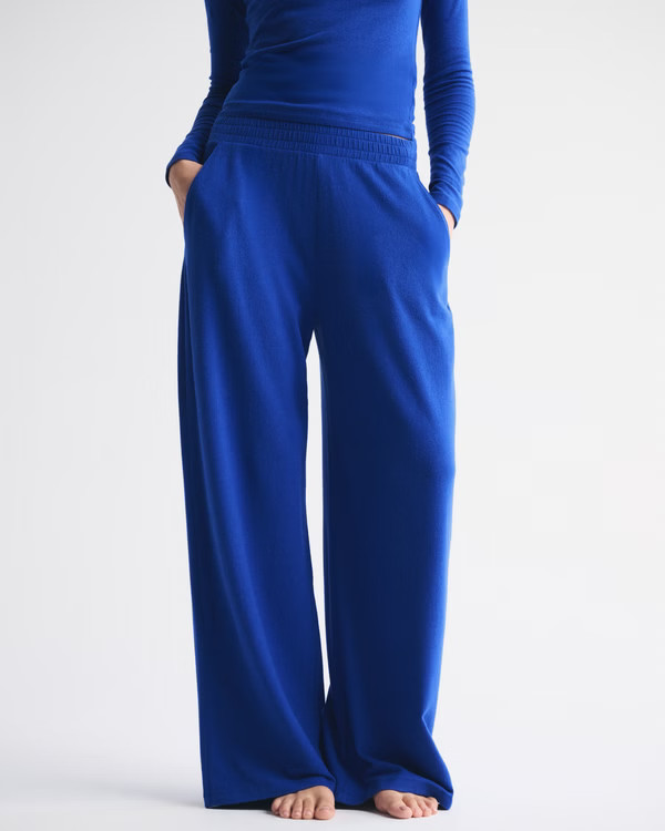 Lounge Brushed Wide Leg Sweatpant | Abercrombie & Fitch (US)