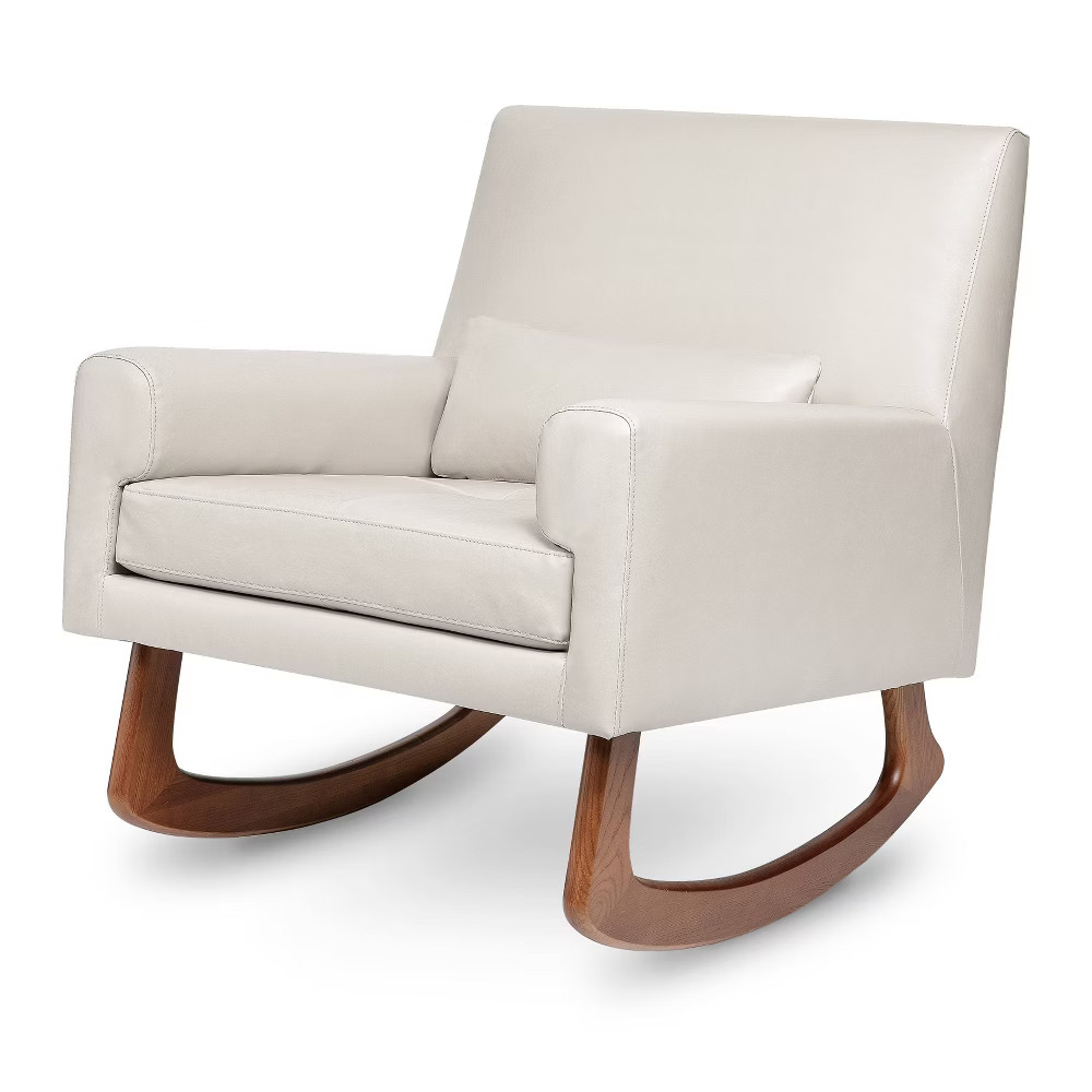 Nursery Works Sleepytime Rocker with Walnut Legs - Taupe Leather | Target