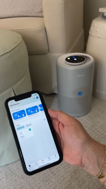 Must-have small but mighty air purifier for bedroom, guest room or nursery. #bestbuypaidpartner @bestbuy  
Control the air purifying device by an app or on the actual device! Create a schedule, change the settings and see when the filter needs to be changed.
Small space air purifier for under $100 

#LTKfindsunder100 #LTKhome