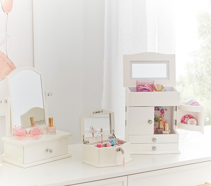 White Abigail Jewelry Box Collection | Pottery Barn Kids
