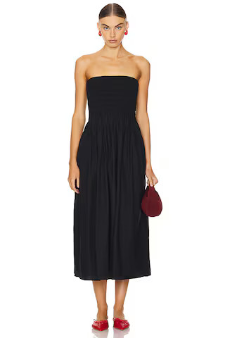 FAITHFULL THE BRAND Lida Midi Dress in Black from Revolve.com | Revolve Clothing (Global)