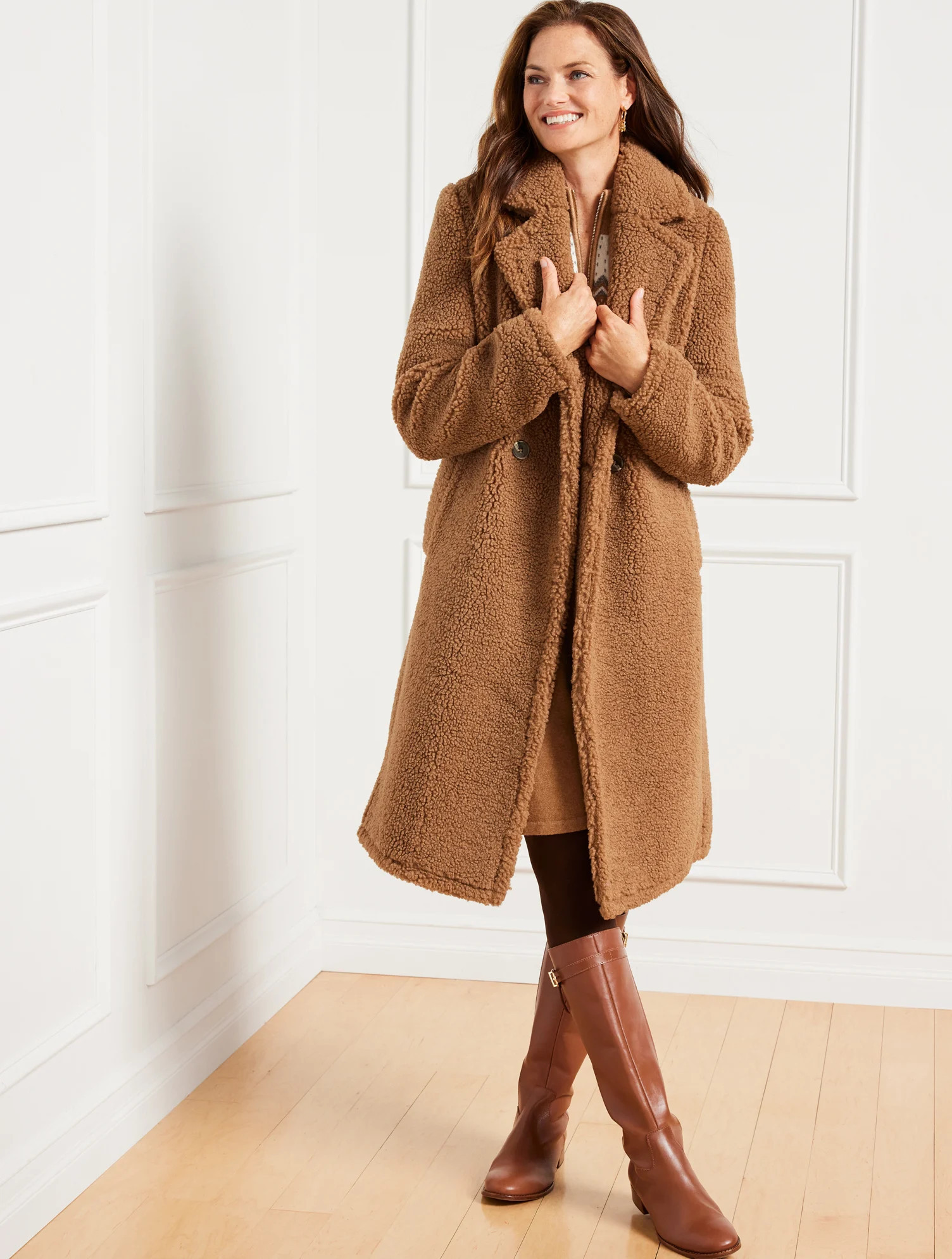Sherpa Teddy Coat - Brown - Medium Talbots | Talbots