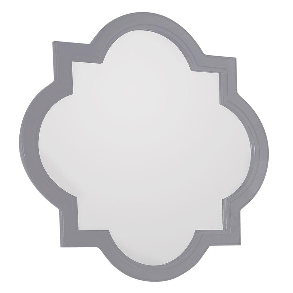 Bellaterra Home Medium Irregular Gray Modern Mirror (34.00 in. H x 32.00 in. W) | The Home Depot