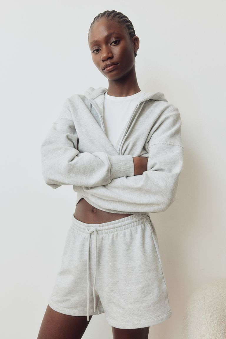 Sweatshorts - Light gray melange - Ladies | H&M US | H&M (US + CA)