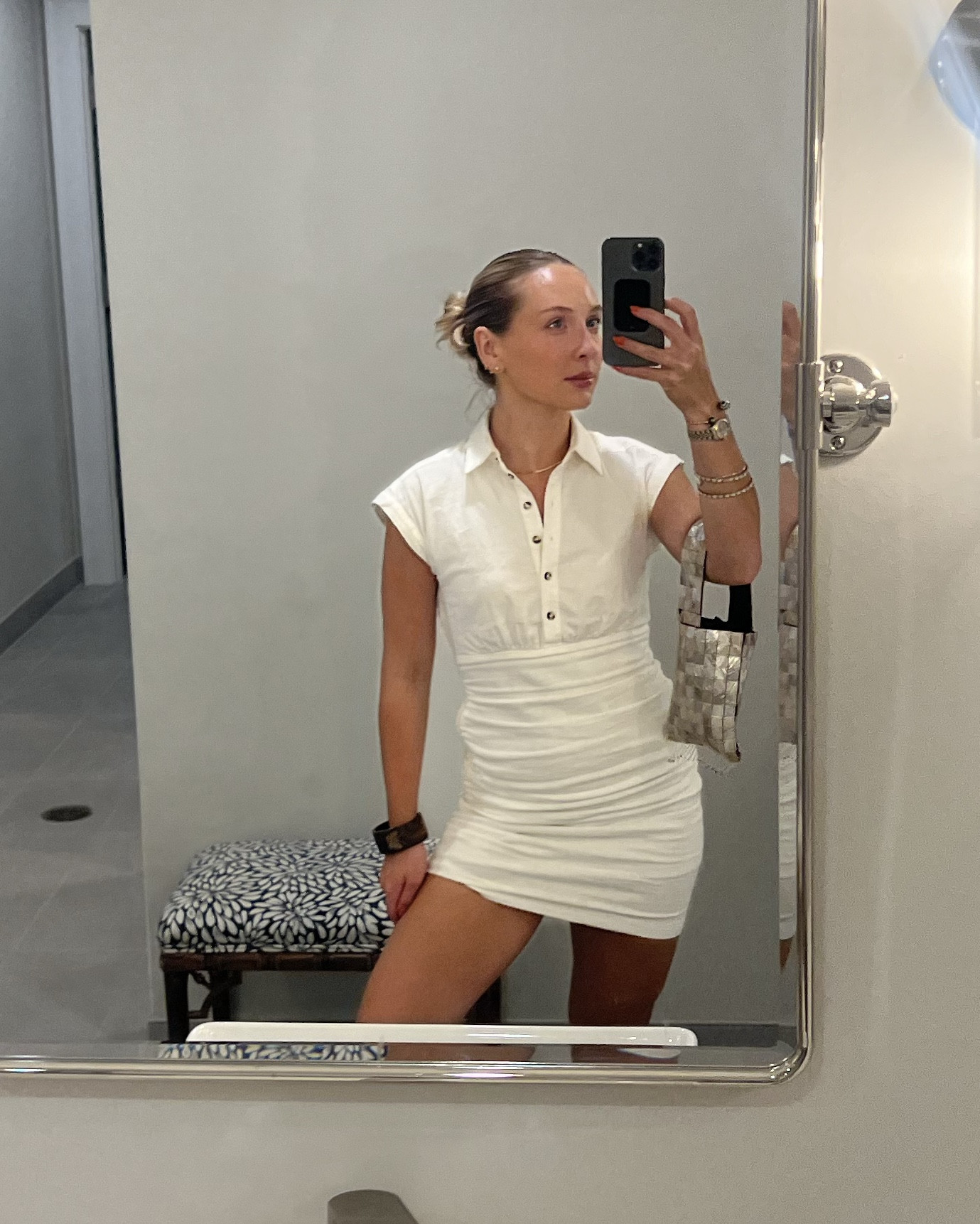 Perfect white dress for a family party, work, etc 

#LTKFindsUnder100 #LTKFindsUnder50