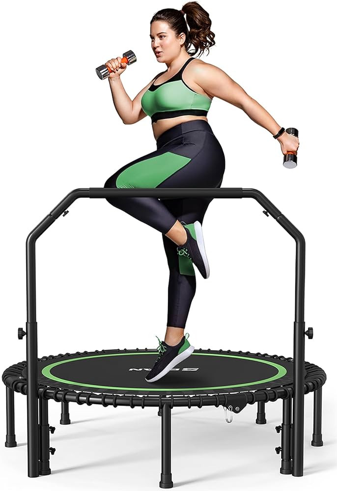 BCAN 450/550 LBS Foldable Mini Trampoline, 40"/48" Fitness Trampoline with Bungees, U Shape Adjus... | Amazon (US)