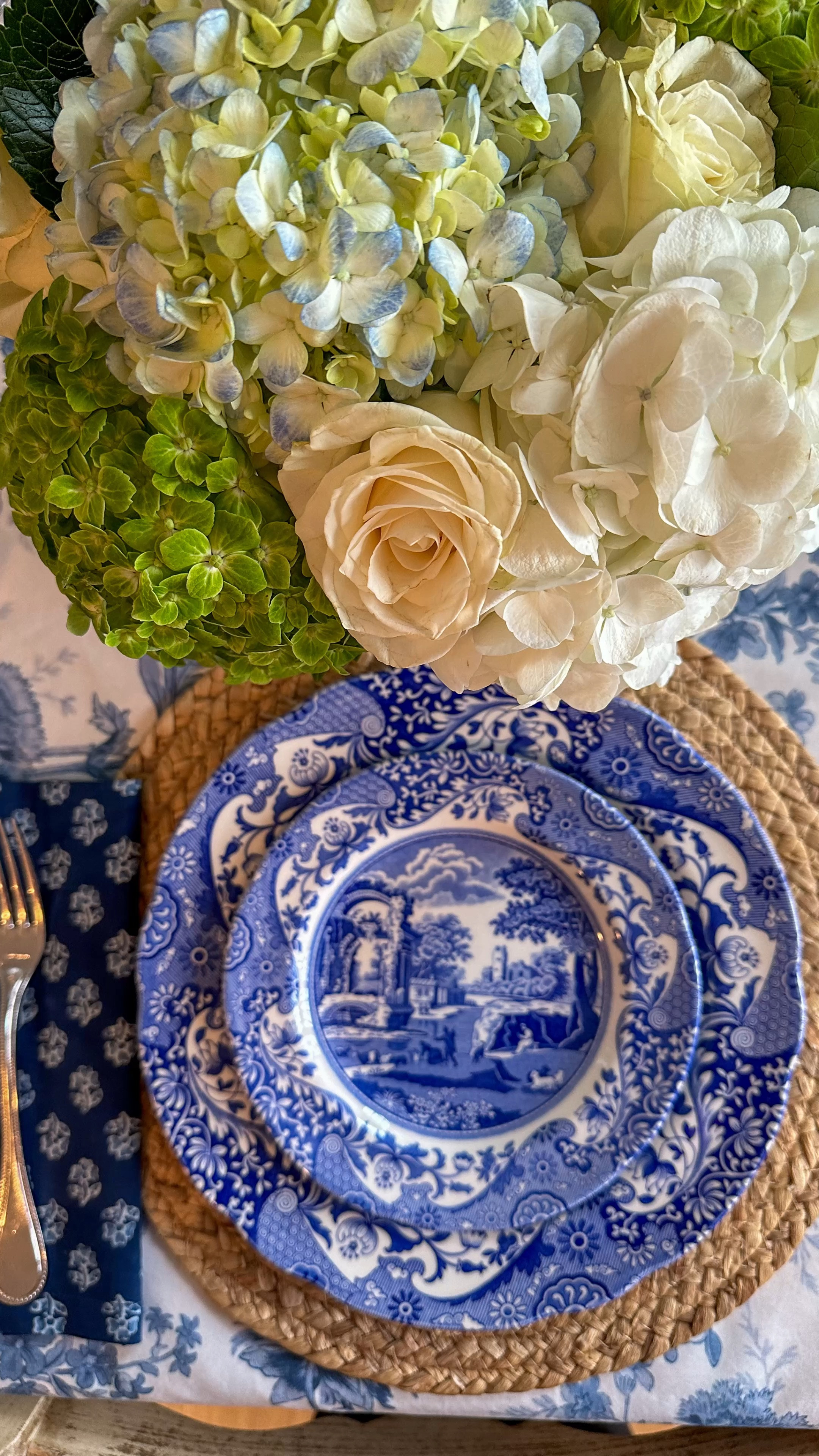 This pretty table uses my favorite color combination- blue and white. The tablecloth is from Williams Sonoma. They don’t carry it anymore but I’ve linked some similar options below!  The napkins are new and we use them a bunch. Spode Blue Italian is our favorite everyday china!  Spode. Amazon. Replacements. William Sonoma  

#LTKHome #LTKVideo #LTKSeasonal