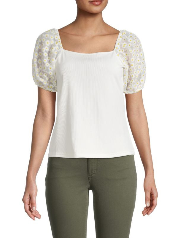 Daisy Puff-Sleeve Top | Saks Fifth Avenue OFF 5TH