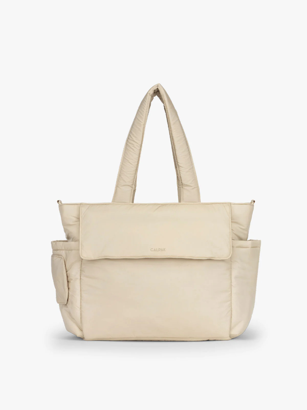 Diaper Tote Bag with Laptop Sleeve in Oatmeal | CALPAK Travel