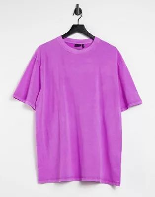 ASOS DESIGN super oversized t-shirt in neon purple wash | ASOS (Global)