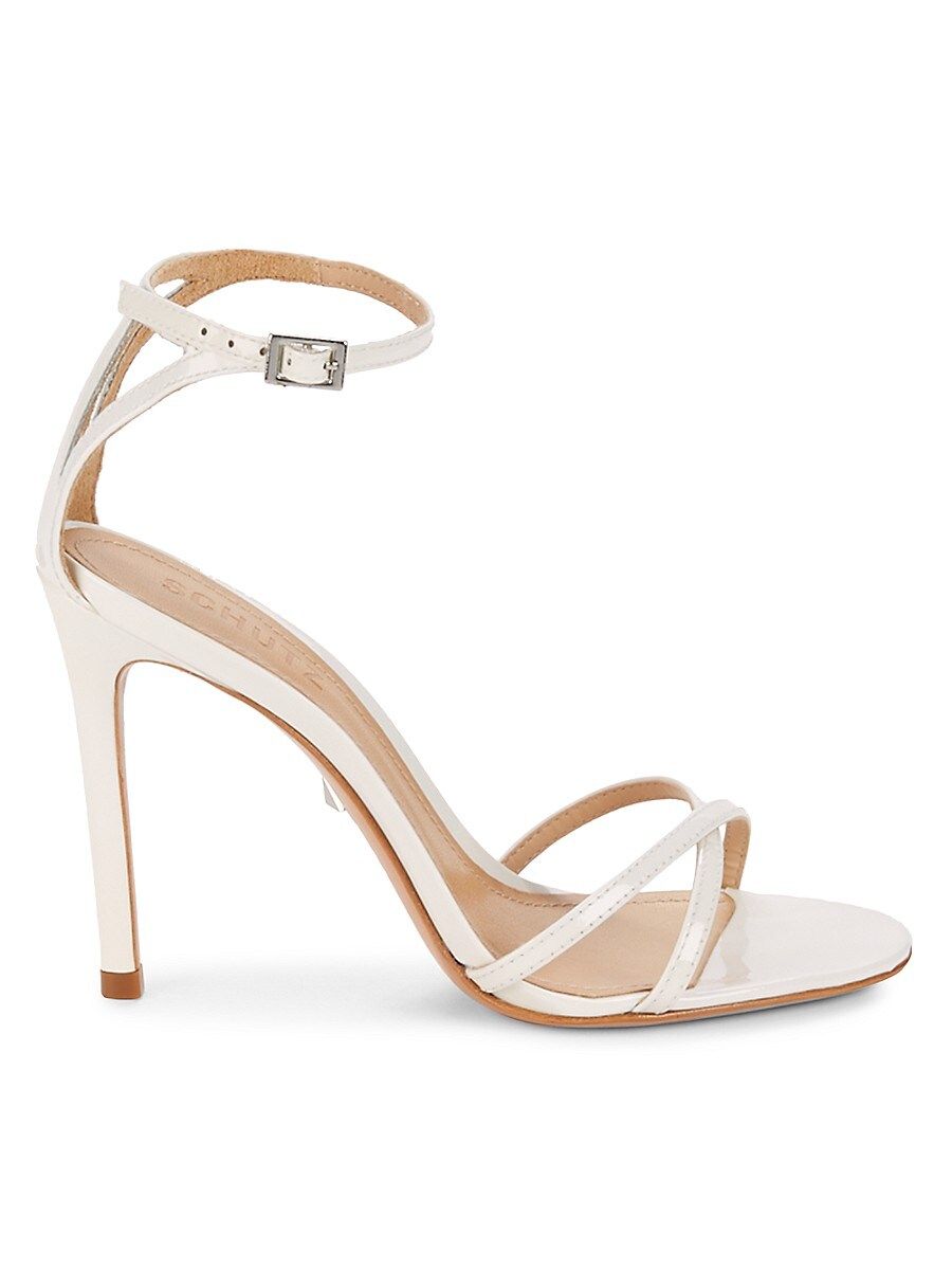 Schutz Women's Marnie Leather Heeled Sandals - White - Size 5.5 | Saks Fifth Avenue OFF 5TH (Pmt risk)