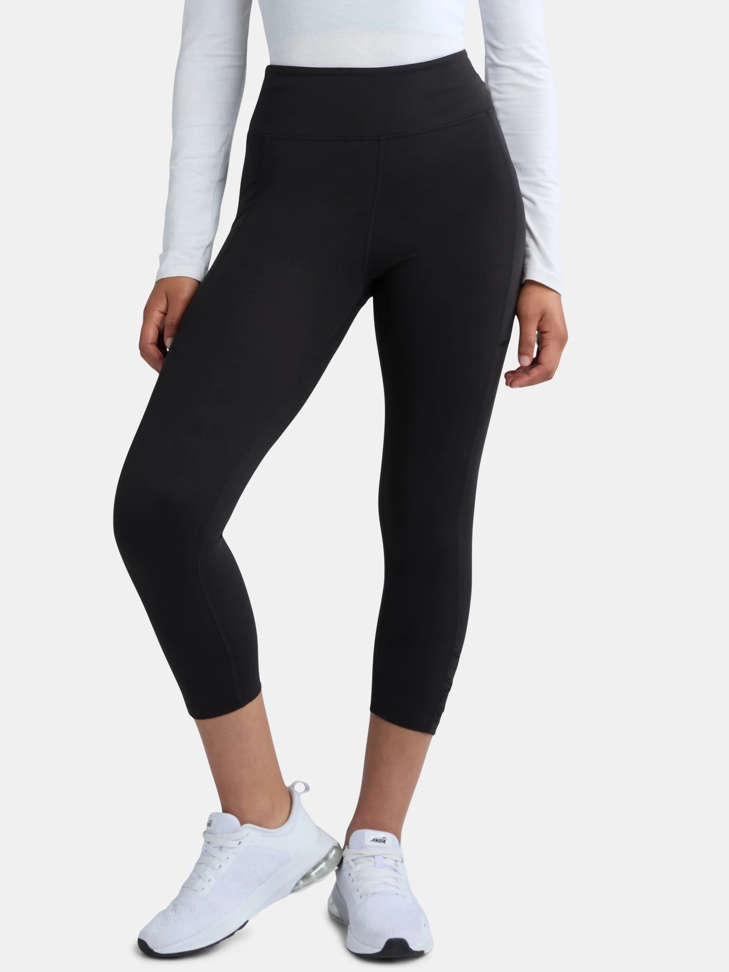 Avia Women's SoftSculpt Ruched High Rise Leggings, Capri Length, Sizes XS-XXXL - Walmart.com | Walmart (US)
