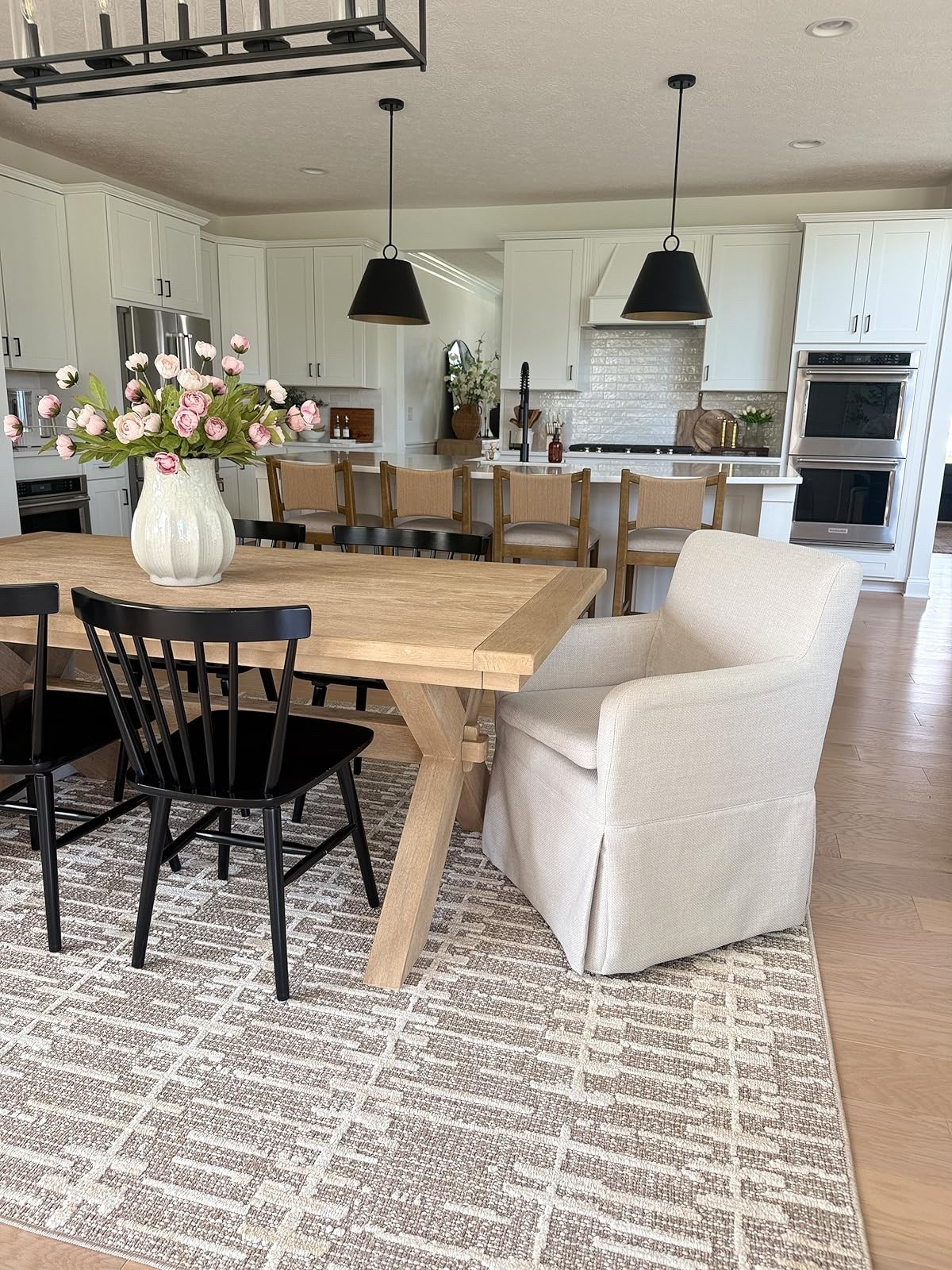 Elevate your dining area with these stylish bar stools and a beautiful area rug! Perfect for a cozy yet elegant look. #homedecor #AmazonFinds

#LTKHome #LTKdayinmylife