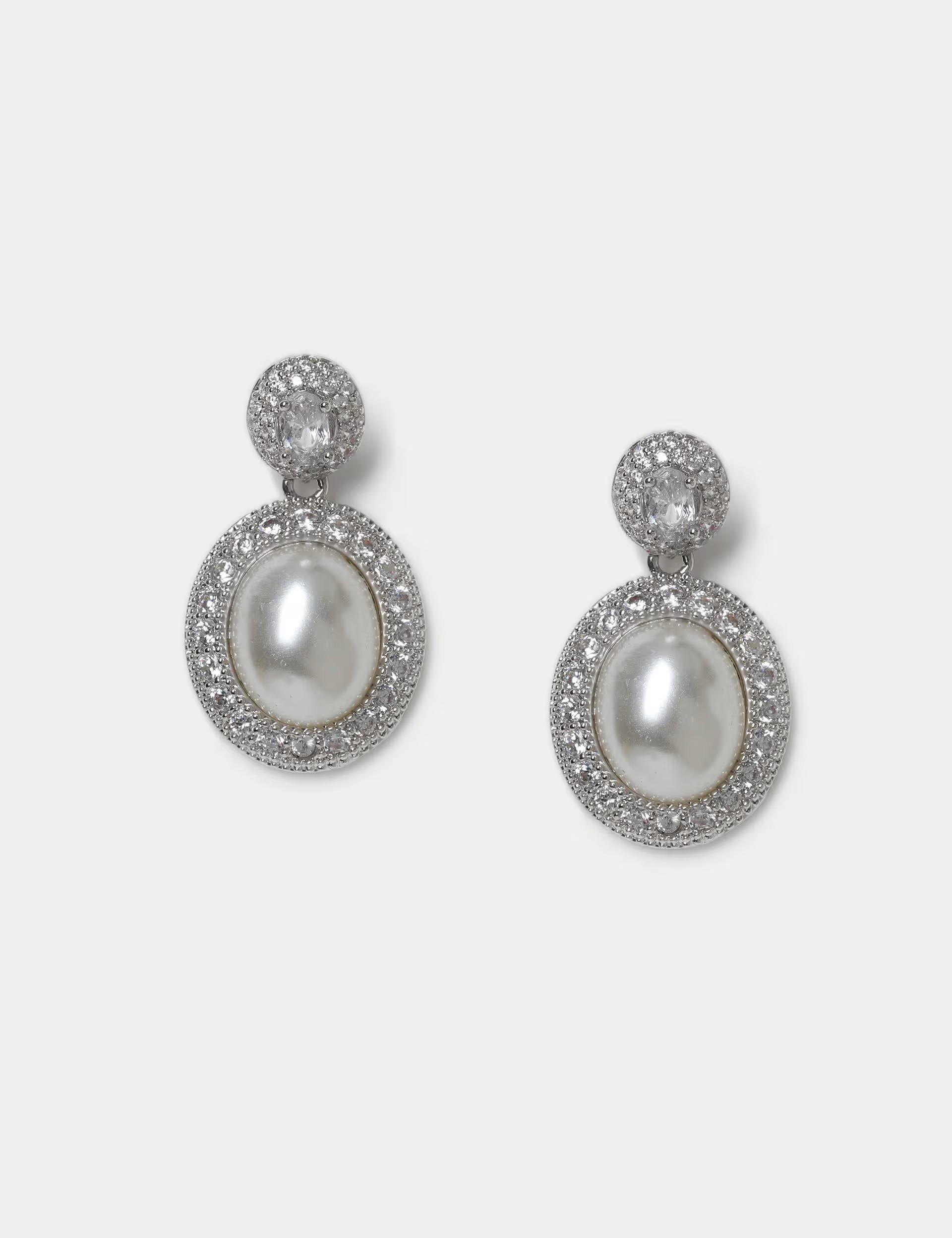 Cubic Zirconia Pearl Earrings | Marks & Spencer (UK)