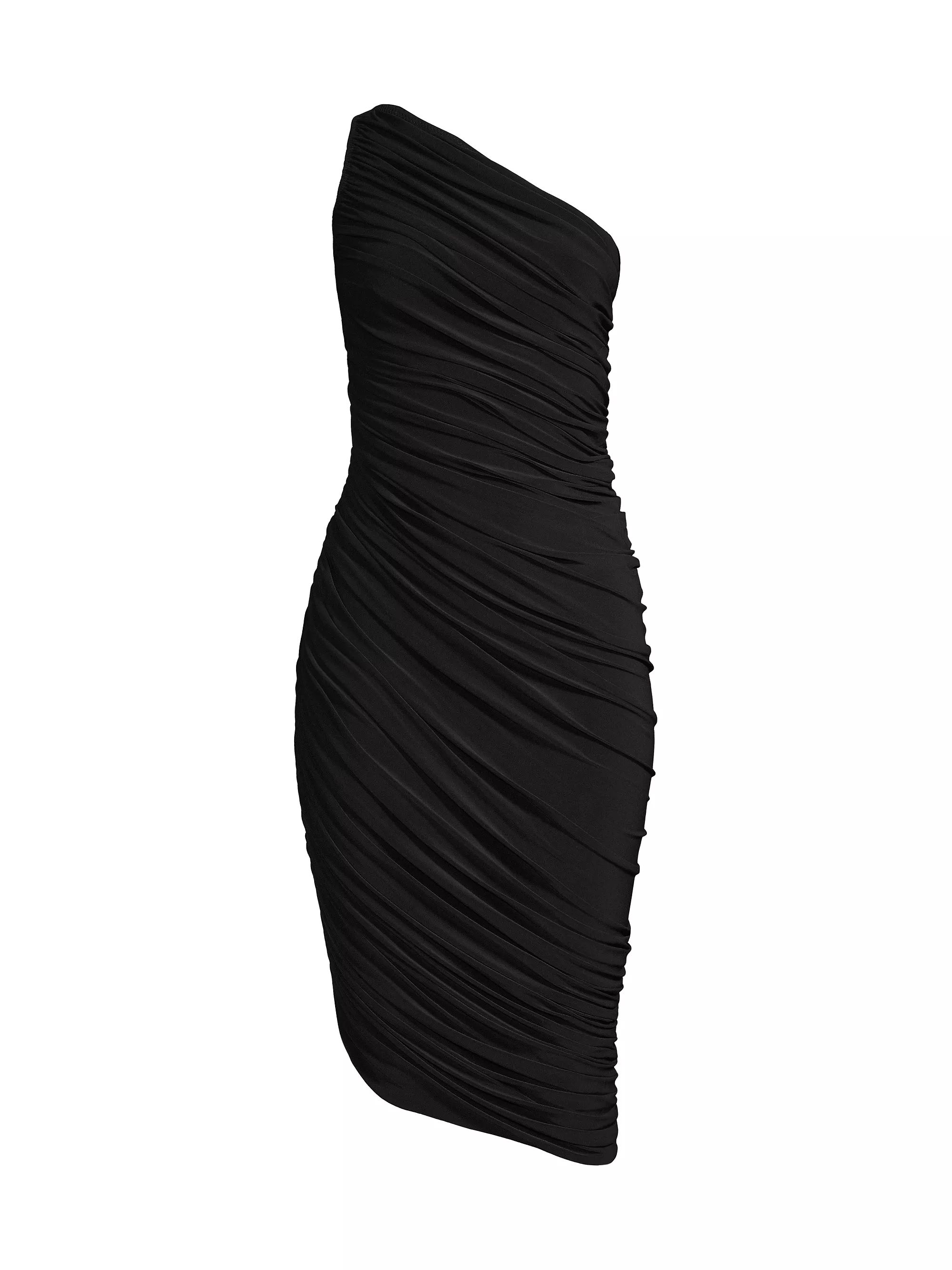 Diana Ruched One-Shoulder Midi-Dress | Saks Fifth Avenue