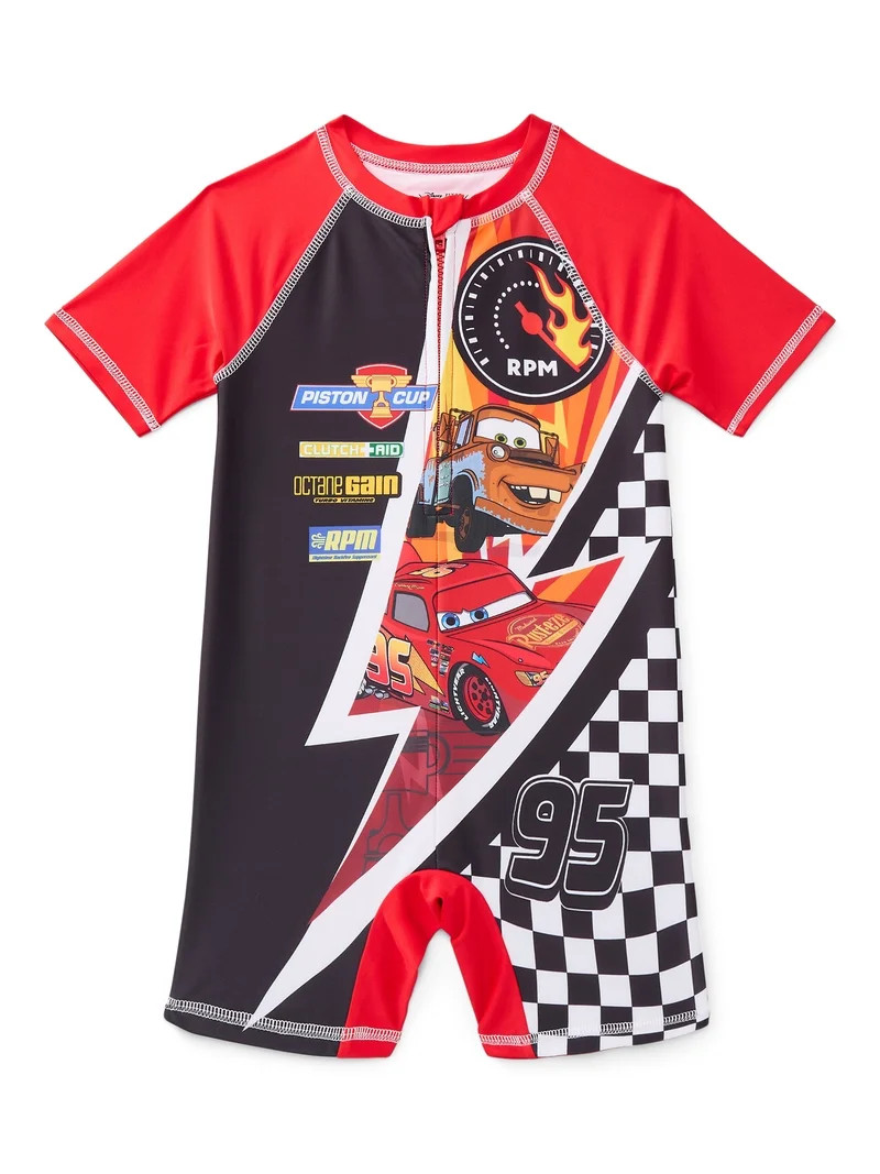 Character Toddler Boy Cosplay One-Piece Zip Swimsuit, Sizes 2T-5T | Walmart (US)