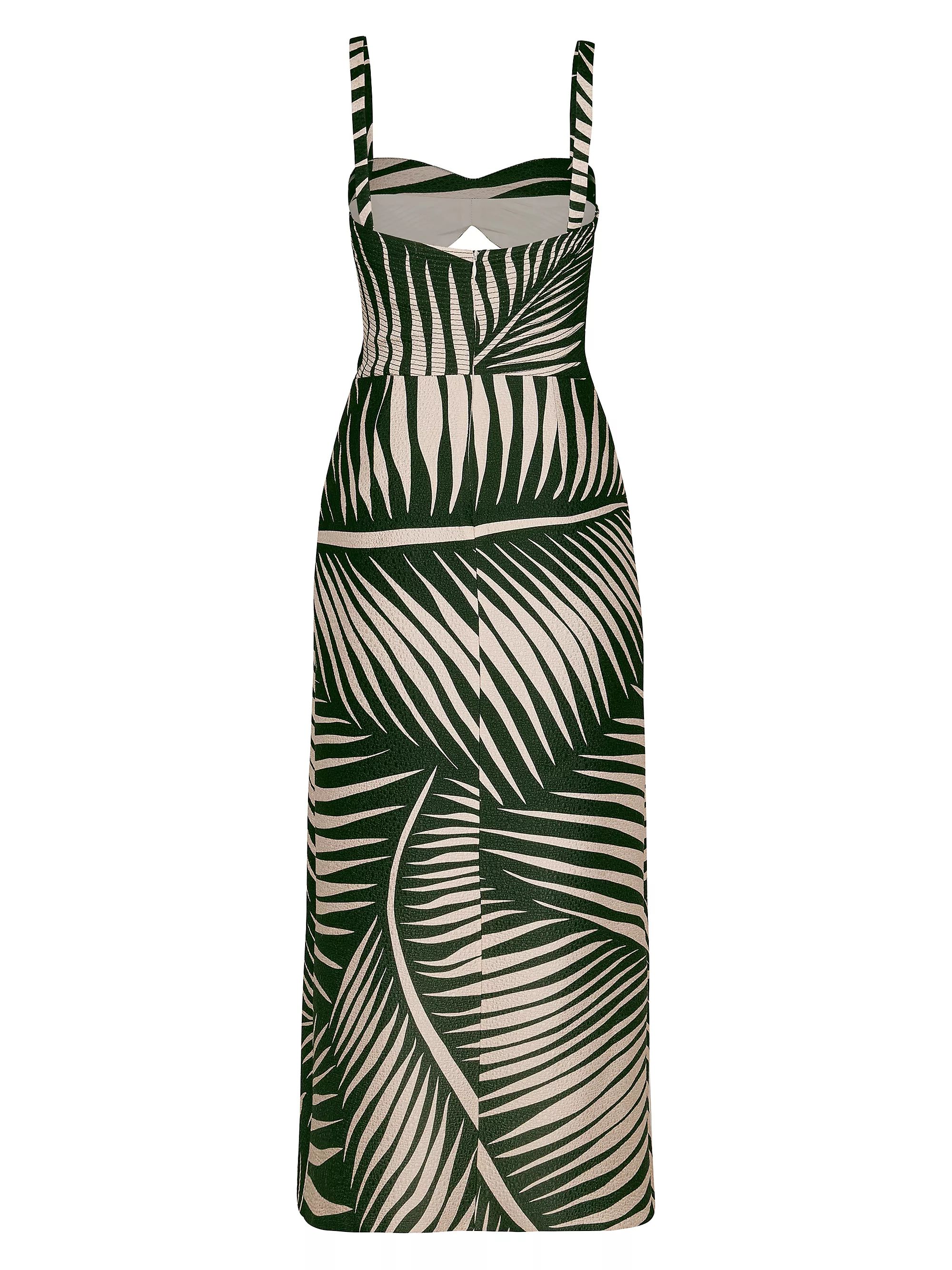 Tropicana Nights Wool-Silk Midi Dress | Saks Fifth Avenue