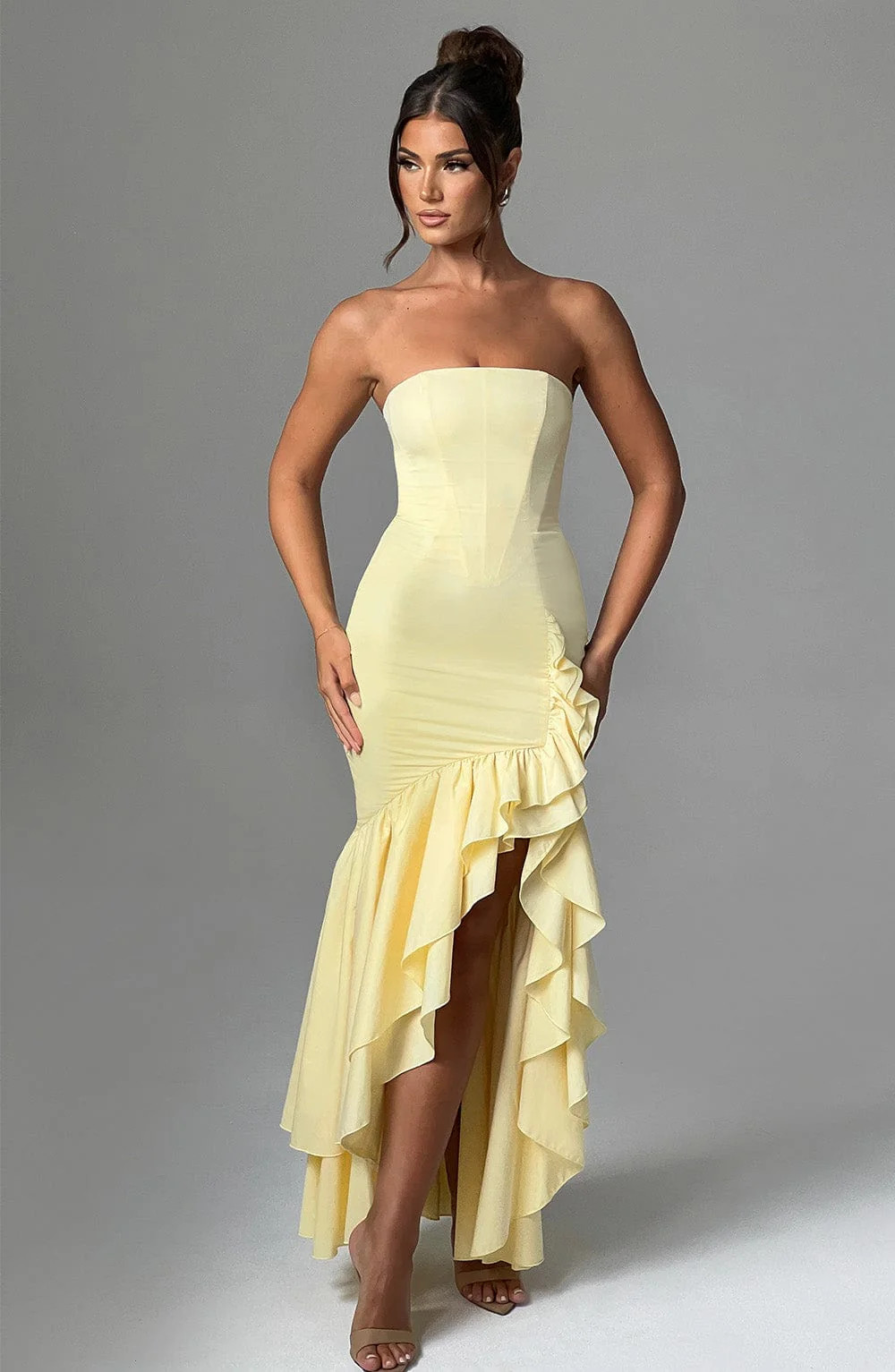 Angelina Maxi Dress - Lemon | Babyboo (global)