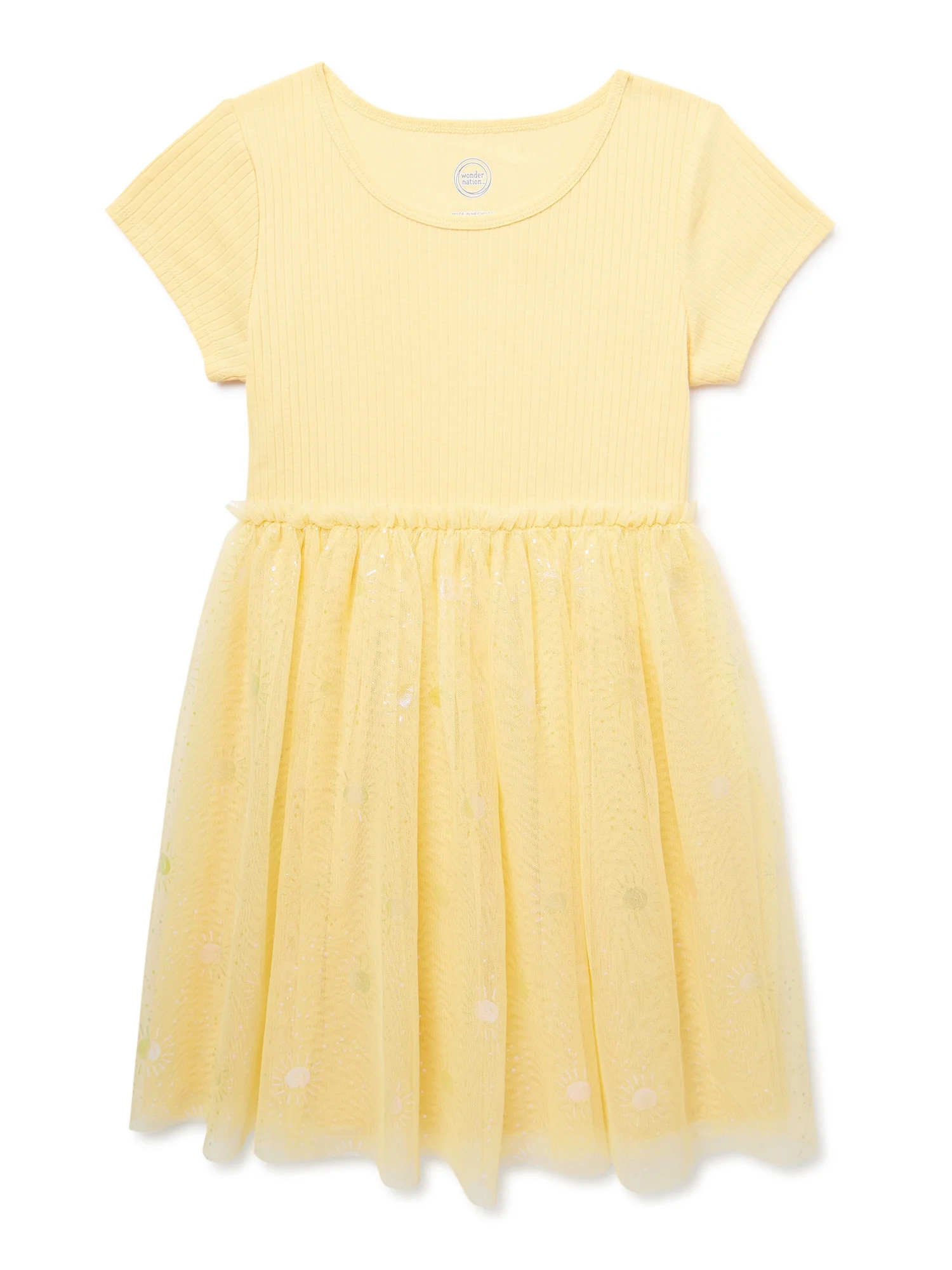 Wonder Nation Girls Short Sleeve Tutu Dress, Sizes 4-18 & Plus | Walmart (US)