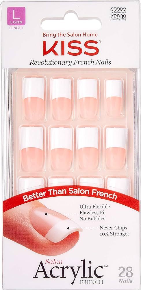 Kiss Salon Acrylic French Kit Back Talk Long | Amazon (US)