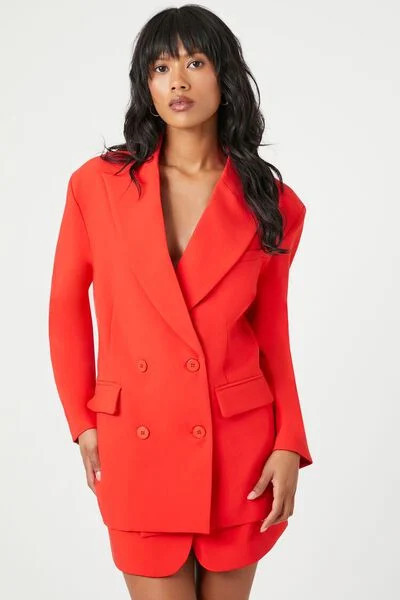 Plunging Double-Breasted Blazer | Forever 21